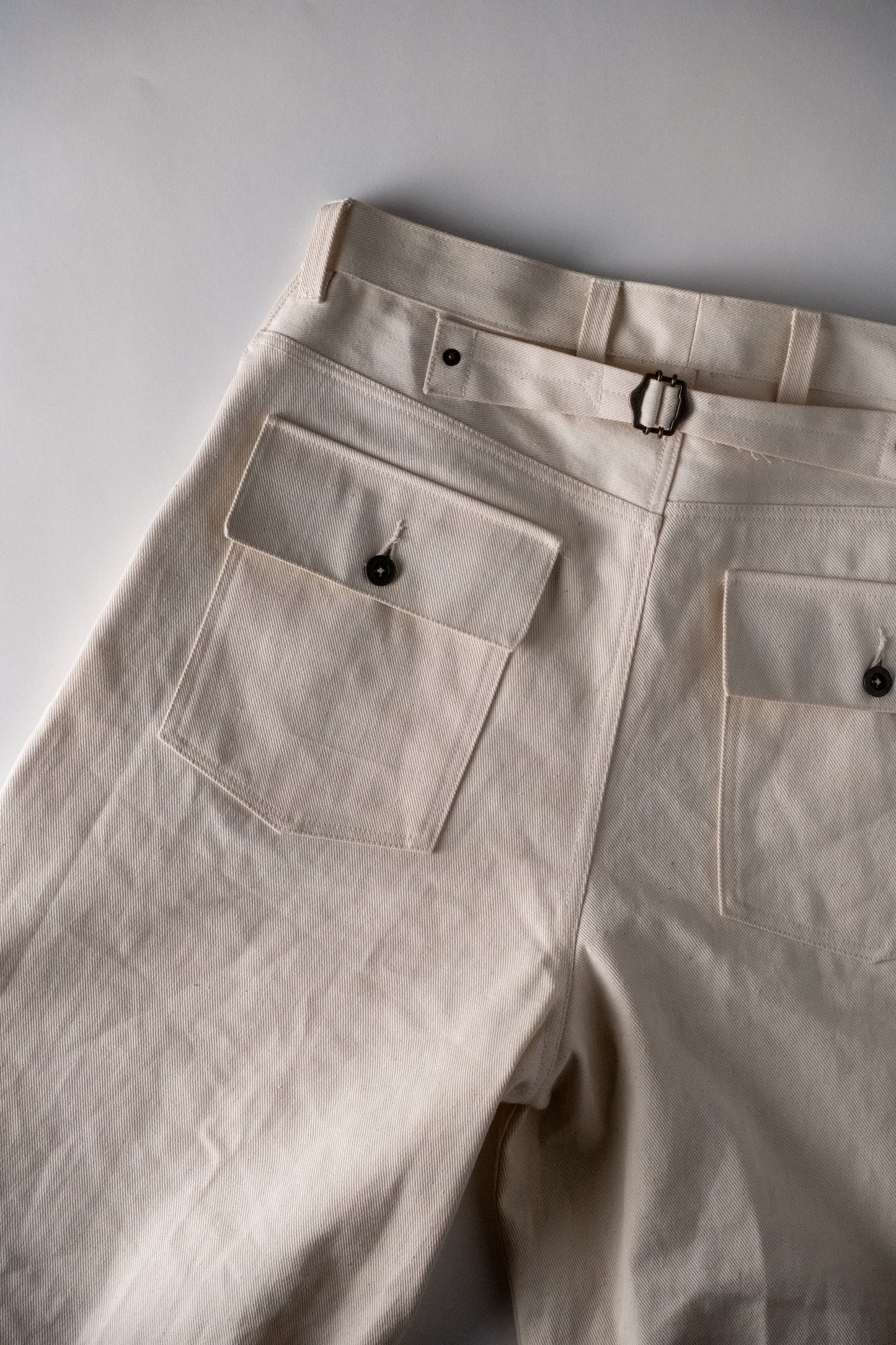 Pantalon de charpentier denim écru