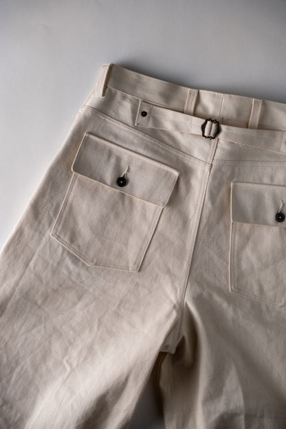 Pantalon de charpentier denim écru