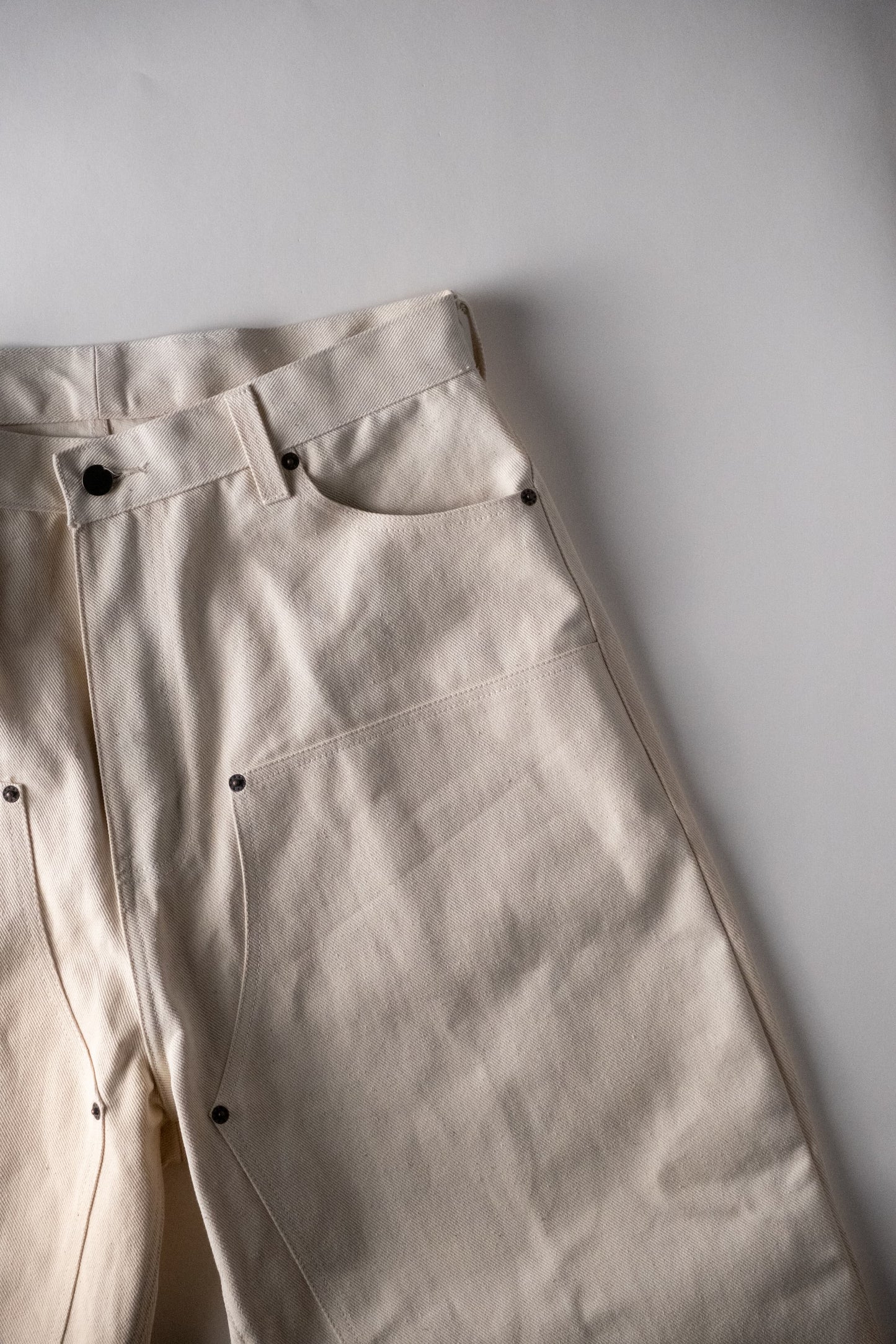 Pantalon de charpentier denim écru