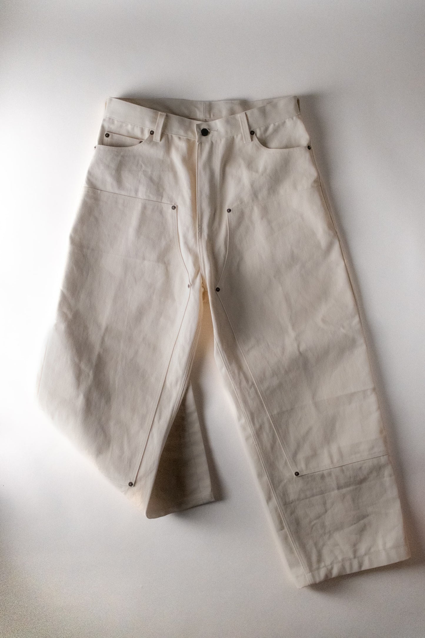 Pantalon de charpentier denim écru