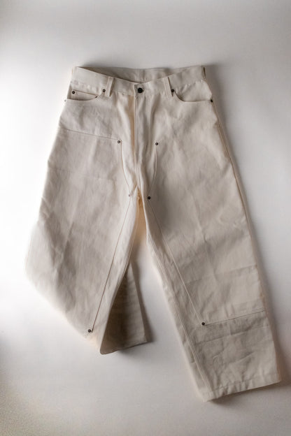 Pantalon de charpentier denim écru