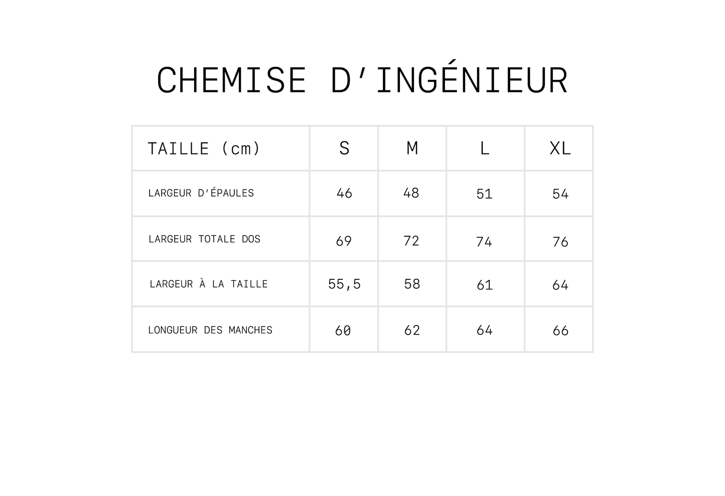 Chemise d'ingénieur oxford bleu clair