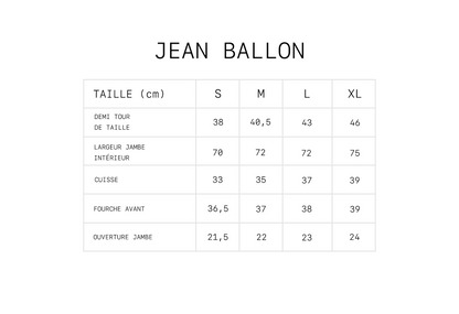 Jean ballon denim lavé