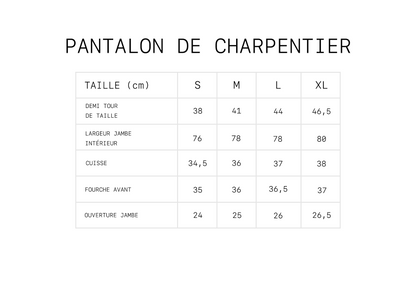 Pantalon de charpentier denim écru
