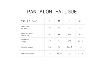 Pantalon fatigue denim vert tilleul